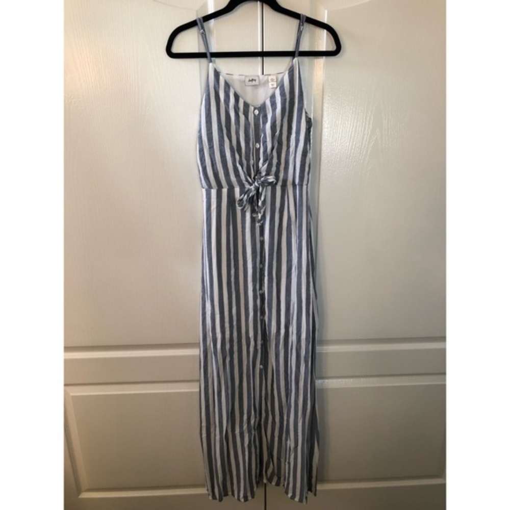 Daytrip Blue and White Striped Maxi Dress - Picture 5 of 5
